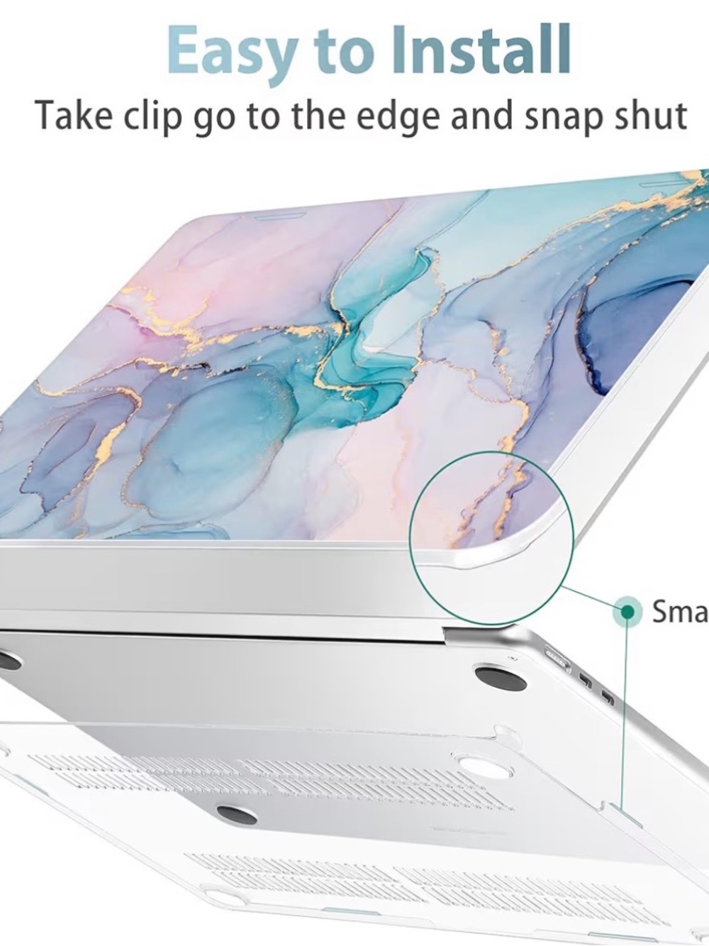 Marble MaxBookAir 13/13.5 Laptop Outer Cover, Key Board Cover, Screen Protector - Picture 4 of 6